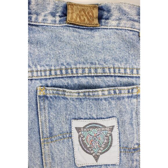 Vintage Lee Skyriders USA Light Wash High Waisted Festival Mom Denim Jeans 28 - Picture 3 of 4